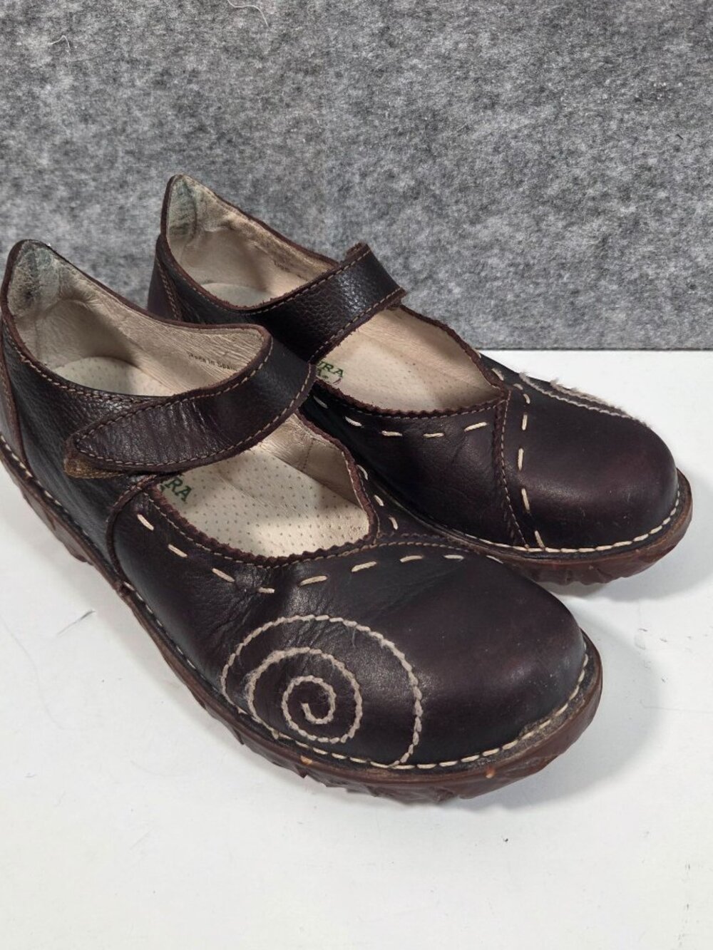 El Naturalista Leather Mary Jane Shoes Women’s 9 Brown Boho Comfort Flats